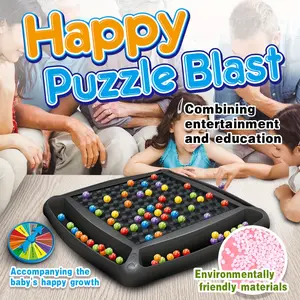 120 Colorful Beads Puzzle Explosion Game, Fun Family Game for 2-4 Players, Educational Plastic Board Game for Teens & Parents