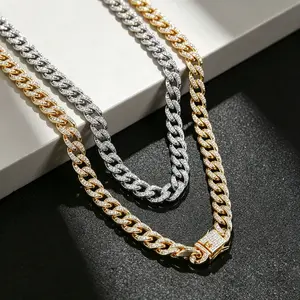 Elegant Oval Full Diamond Cuban Link Chain – Iced Out Style for Every Occasion