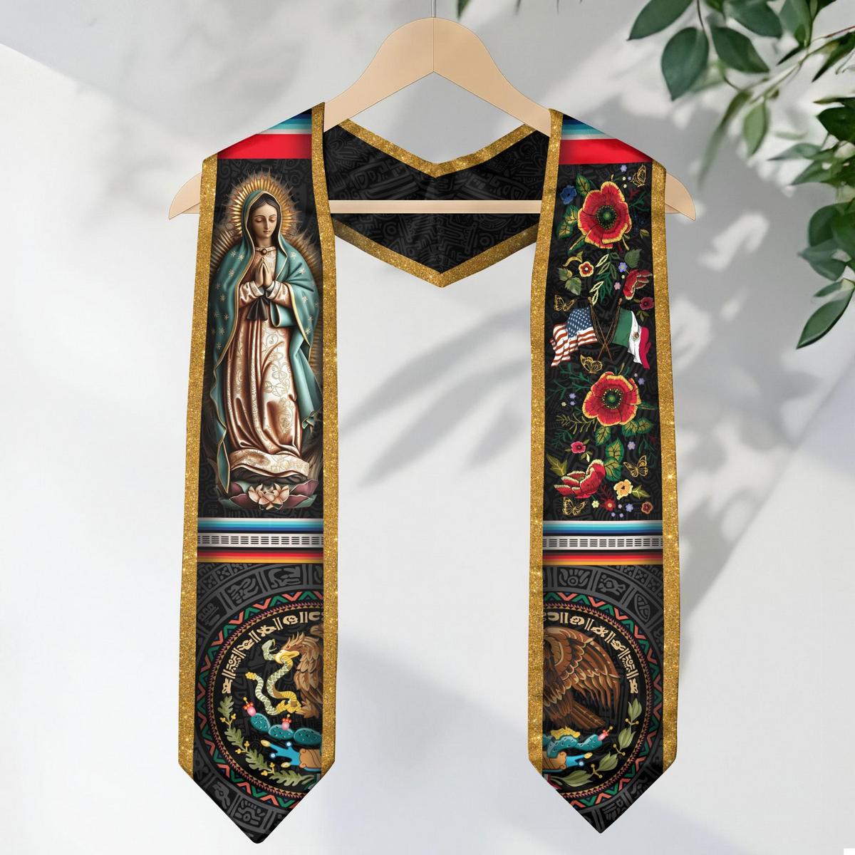 Mexico Graduation Stole 2026 – Mexican Graduation Sash, Class of 2026 V Shape National Country Flag Sash
