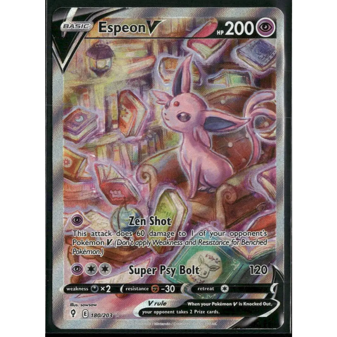 SWSH07: Evolving Skies Espeon V (Alternate Full Art) #180/203