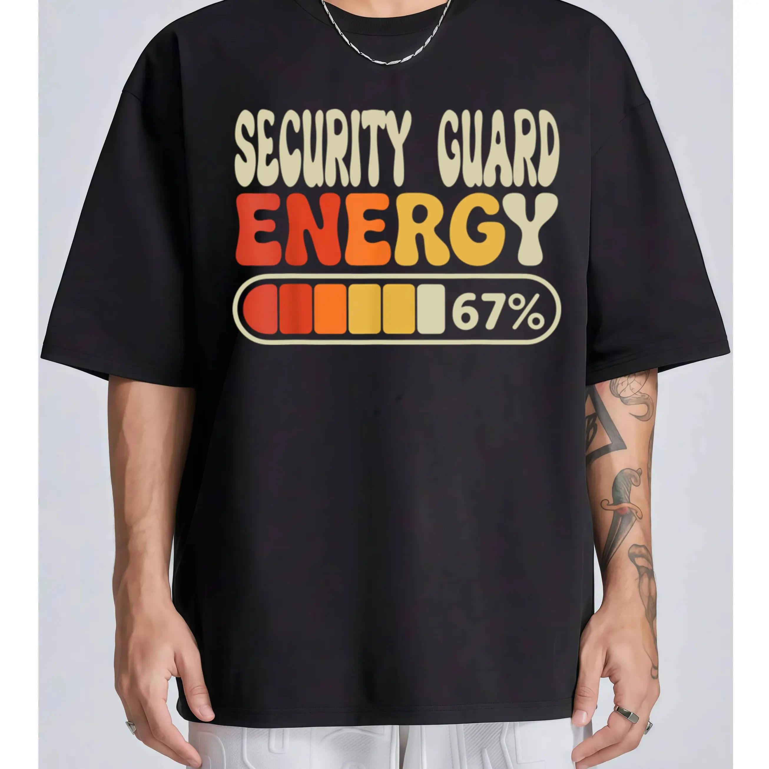 Comfortable Security Guard Shirt – Energy 67% Funny Job Title Tee