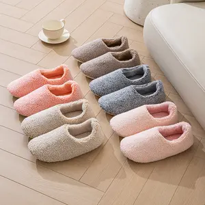 Cloud Soft Fuzzy Slippers for Women Men, Cozy Plush Sherpa House Shoes, Warm Slip On Barefoot Indoor Slipper Socks with Non Slip Sole for Bedroom Home Travel