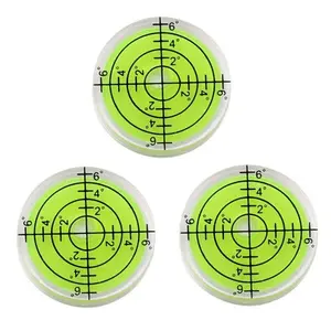 3pcs Circular Bubble Level Bullseye Degree Marked Surface Round Spirit Levels Measuring Tool For Leveling Phonograph  Camera Turntable Tripod Telescope (32x7mm)