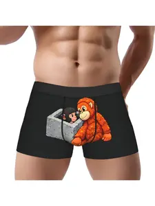 1 piece Punch Monkey Underpants Breathable Panties Male Underwear Print Shorts Boxer Briefs
