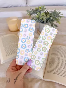 Flower Bookmark | Retro Floral Bookmark | Blue Floral Bookmark | Green Floral Bookmark | Aesthetic Bookmark | Cute Bookish Gift