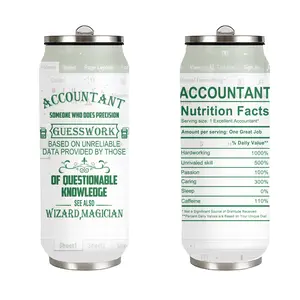 Accountant Tumbler with Straw Lid 17oz Office Portable Water Bottle Leakproof Drinkware Tax Season Professional Gift Stainless Steel Coffee Mug Stylish Vacuum Insulated Cup Flasks Bottled