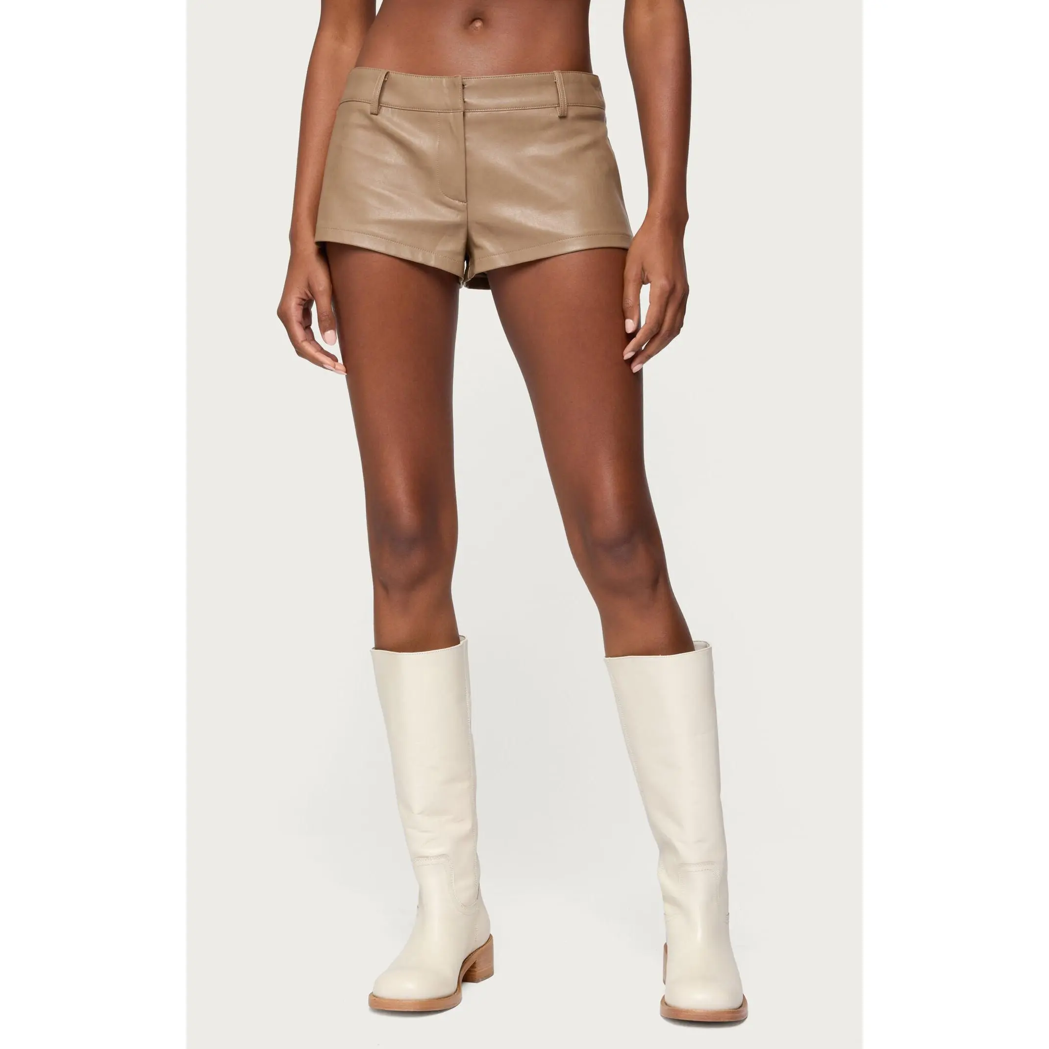Edikted Women's Melaney Faux Leather Micro Shorts