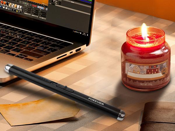 FUKKUDA Upgraded Dual Arc Electric Candle Lighter - USB Rechargeable, Windproof Flameless, Ideal Christmas Stocking Stuffer for Candles, Camping (Obsidian Black) FUKKUDA Upgraded Dual Arc Electric Candle Lighter - USB Rechargeable, Windproof Flameless, Ideal Christmas Stocking Stuffer for Candles, Camping (Obsidian Black)