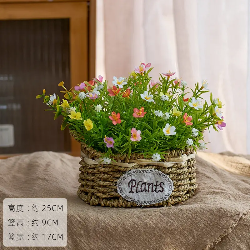 Mixed color full star bouquet binaural basket