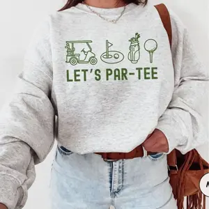 Let's Par-Tee Sweatshirt, Funny Golf Sweater, Golfing Party Apparel, Golf Lover Gift, Golf Bachelorette Party Crewneck, Cute Golf Mom sweater