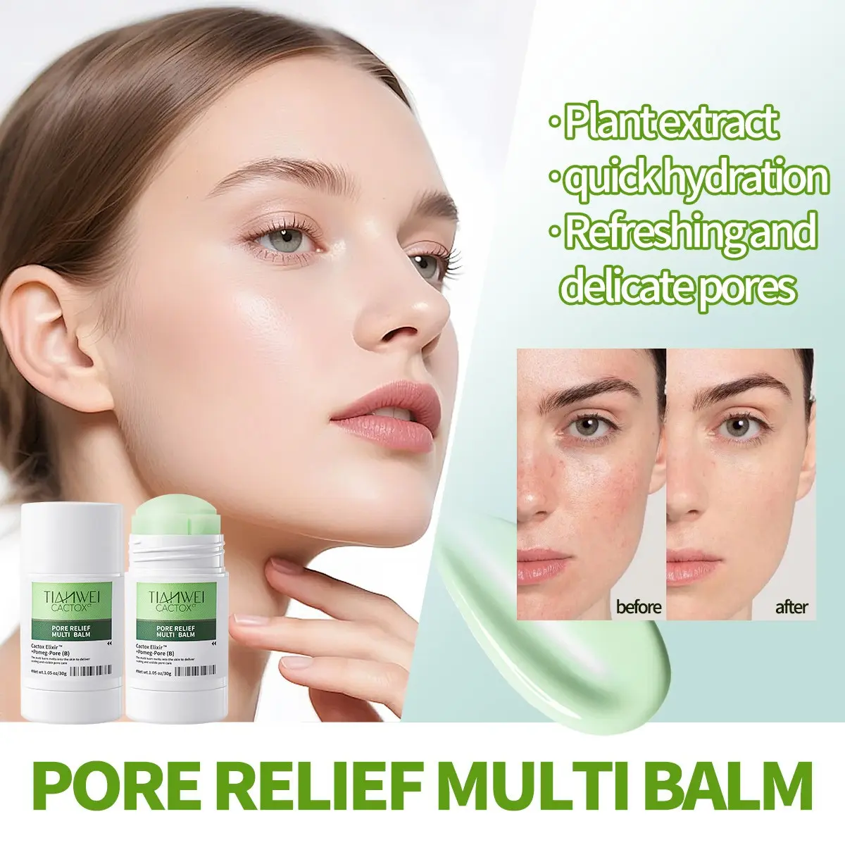 Invisible Pore Makeup Stick, Mild Oil Control Concealer, Refreshing Non-Greasy Smooth Formula, Perfect for Daily Use & Special Occasions