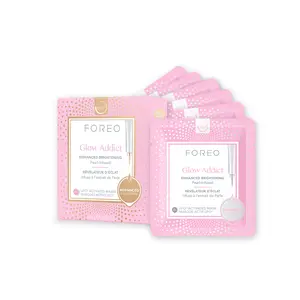 Glow Addict Advanced Collection 2.0 UFO-Activated Facial Mask - Hydrating Facial - Beauty & Personal Care - Vitamin C & Vitamin E - For All Skin Types & Dull Skin - Antiaging - 6 pcs in Pack