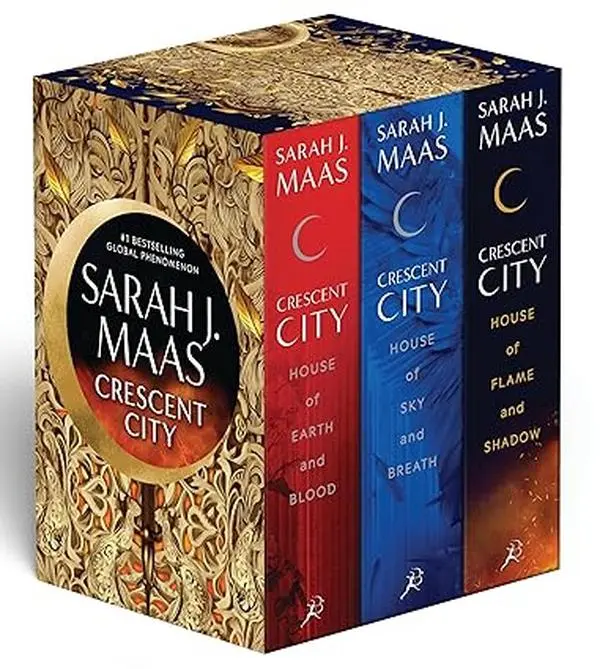 Crescent City Paperback Box Set by Sarah J. Maas – The Complete 3-Book Fantasy Romance Collection (House of Earth and Blood, House of Sky and Breath, House of Flame and Shadow)