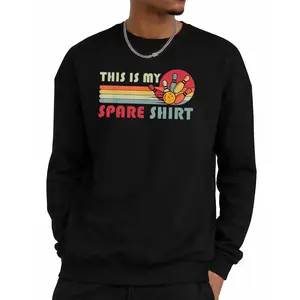 Unisex Funny Bowling Sweatshirt – 100% This Is My Spare, Long Sleeve for Bowlers