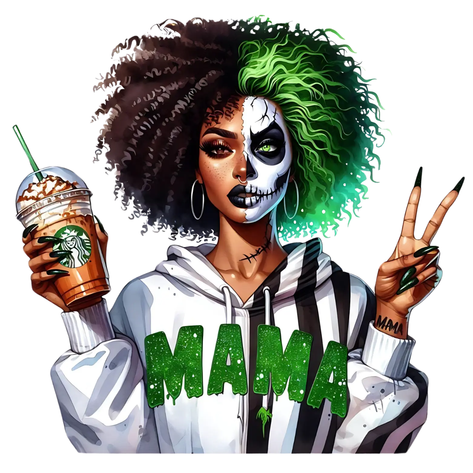 "MAMA" Halloween DTF Transfers Bold Text Design for Festive Decorations & Halloween Crafts Easy Application for Halloween Enthusiasts