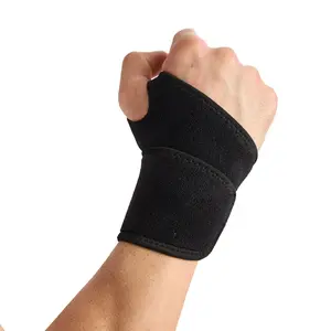 Black wristband for men and women, used for badminton, basketball, tennis, to prevent sprains and for fitness and sports