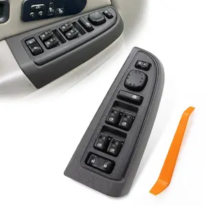 15883319 Power Window Switch Driver Side for 2003-2006 Chevy Silverado Tahoe Avalanche Suburban GMC Yukon Cadillac Hummer with Black Bezel Front Left Master Door Lock Control Module Replacement