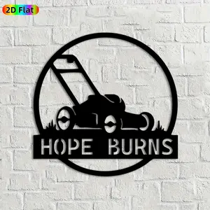 1pc Lawn Mower Metal Wall Art, Dynamic Lawn Mower Statue Mural, Ideal Gift for New Year, Easter, Garden Tool Decor Enthusiasts,  Perfect for Backyard Wall & Garden Fence, Charming Outdoor Decor for Lawn Care Enthusiasts