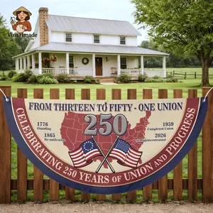 USA 250th Fence Flag, America from 13 to 51 Union Fence Flag, USA 250 Years Of Freedom, 250th Anniversary Home Decor, 1776-2026 America 250