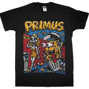 Primus Band Vintage Album Black Unisex T-Shirt One Side Print, Comfort Cotton, Casual Style, Short Sleeve Crew Neck Tee Gift