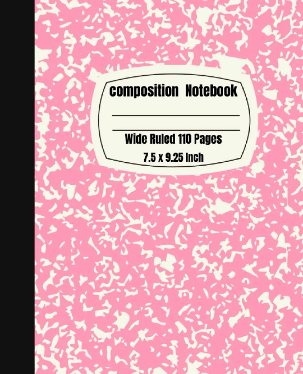 Composition Notebook Wide Ruled 110 Pages: Composition Book, 7.5 x 9.25 Inches Wide Rule, Pastel Color Notebook, Marble Pink Color, School And Office Supplies, 110 Pages