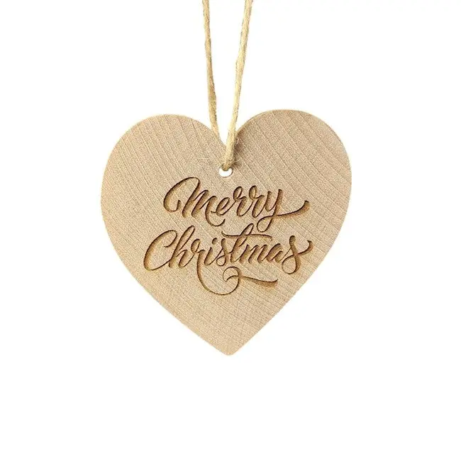 Merry Christmas Heart Ornament