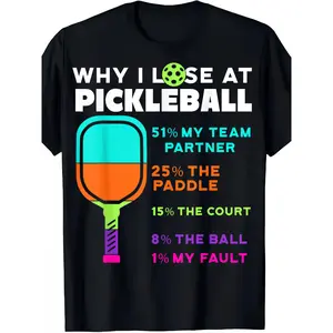Funny Why I Lose at Pickleball T-Shirt, Valentine'S Day Limited Edition, Kimchi Ball T-Shirt for Men And Women, Fun Kimchi Dill Short Sleeve, Retired 2026 Jersey, Kimchi Ball Gift, Is The Best Holiday Gift, 180G  double print  Vintage M Black Round Neck