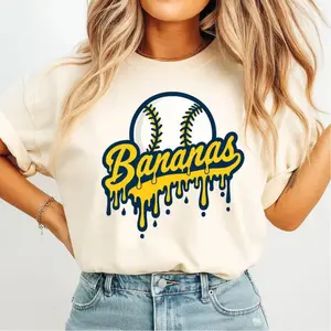 Funny Banana Baseball T-Shirt: Sports Team Mascot, Hip Hop Style