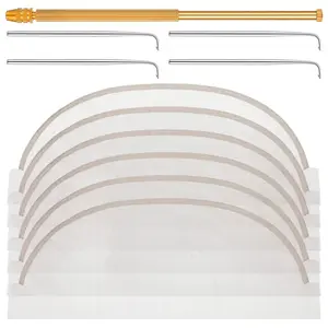 11 count Wig Making Kit Including 4 count 13 x 4in Wig Lace and Wigs Installation Kit - 4 Ventilating  and 1 Brass Ventilating Holder, Comprehensive Wigs Making Supplies for Beginners, Professionals