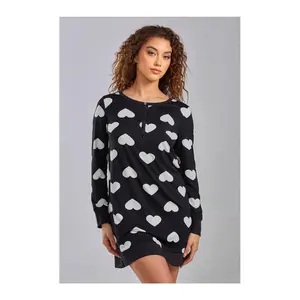 iCollection Modal Hearts Henley Lounge Dress
