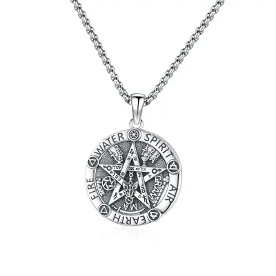 Tetragrammaton Sterling Silver Necklace - Protection Amulet Jewelry For Women & Men