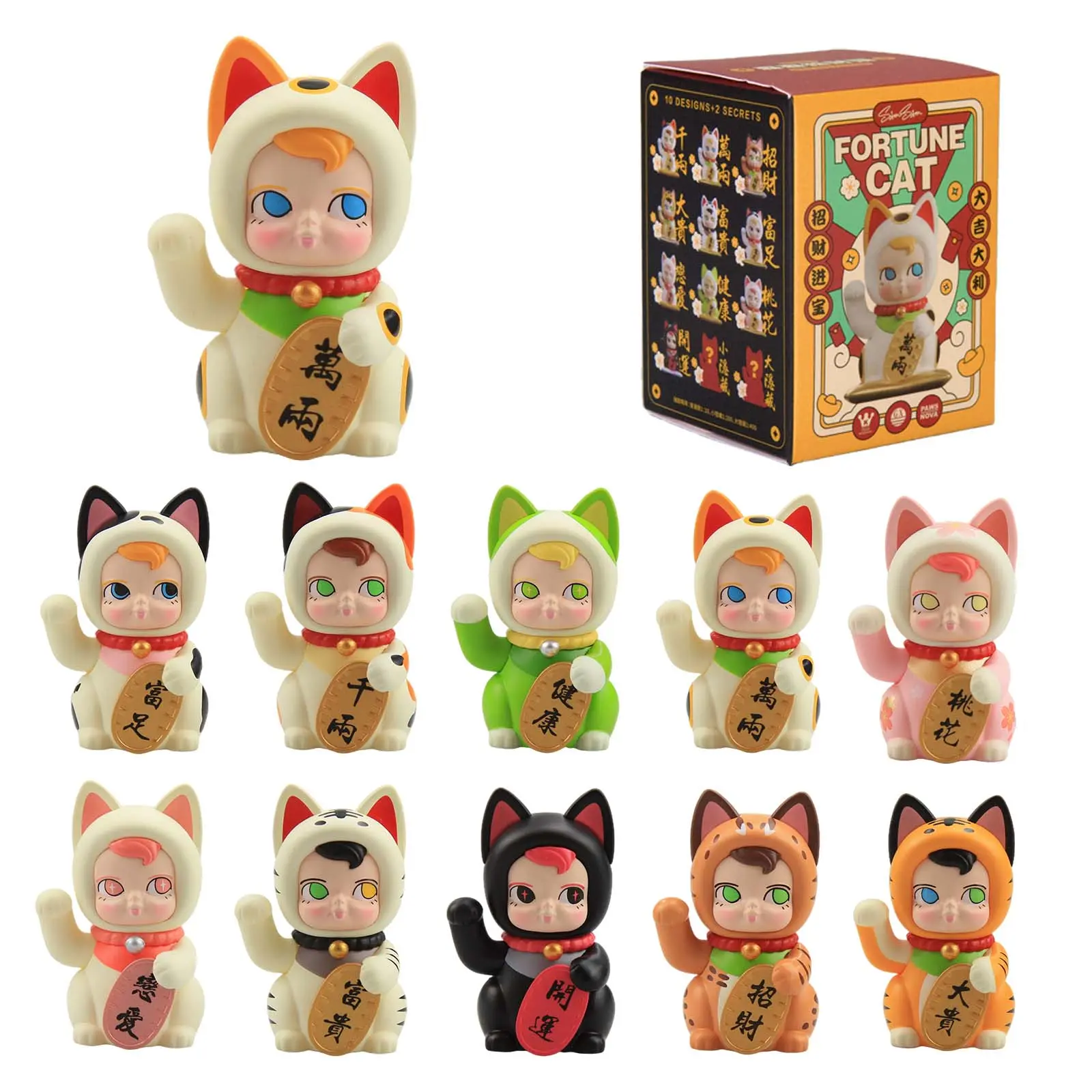 PAWSNOVA SAM SAM Fortune Cat 1.0 Blind Box Toy – Collectible