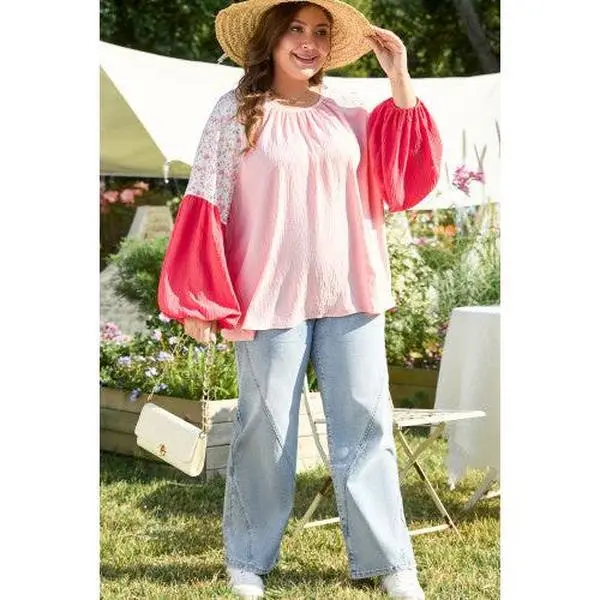 The Floral Coral Blouse