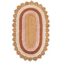 Natural White Orange Pink 5' 1 x 8'