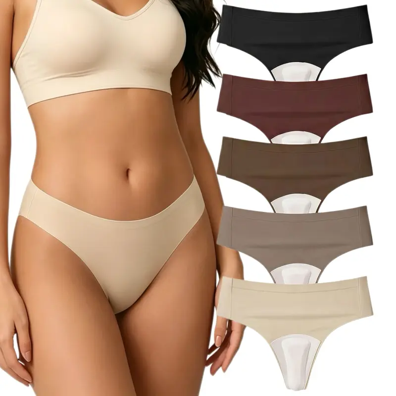 5-Pack Women's Seamless G-String Thongs, camel toe coverage, no awkward bulging, versatile & comfy fit, machine washable.Ideal for workout, gym, yoga, running and daily active wear, perfect to pair with leggings & sports pants.