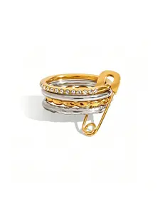 Multi-Layer Stackable Rings, Titanium Steel Non-Tarnish Band, Coiled Ring Design, Perfect Gift for Women, Elegant Jewelry Choice
