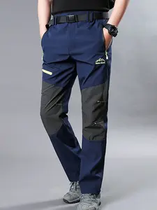 Men Hiking Camping Pants Wear-Resistant Quick Dry Waterproof Climbing Trekking Spring Summer Trousers Multi-pocket Outdoor Cargo Pants Free Belt