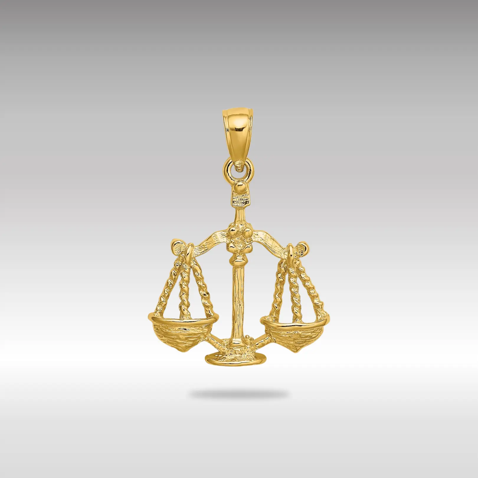 14K Gold Large Libra Scale Zodiac Charm - Model C3173