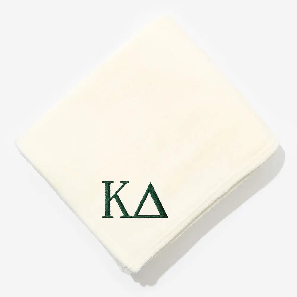 Kappa Delta Plush Blanket | Ivory