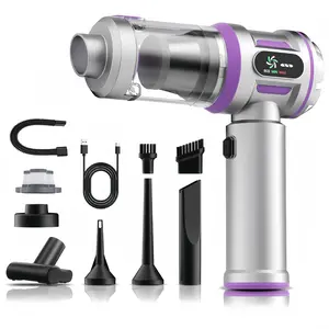 Handheld Vacuum Cleaner 25000Pa Suction with Brushless Motor, all-in-1 Portable Mini Vacuum with Blow & Suction Mode, Cordless Vacuum with LED indicator, Type-C Charge for Car, Home, Office Desk, Pet Hair Cleanup