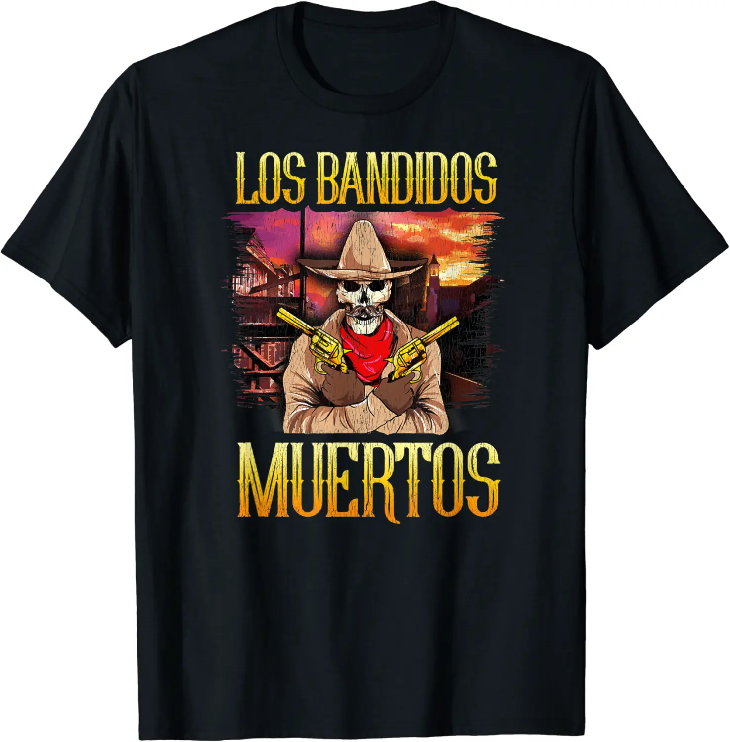 Dia De Los Muertos Mexican Bandidos Skeleton Skull T-Shirt - 57B07WQYB1HM