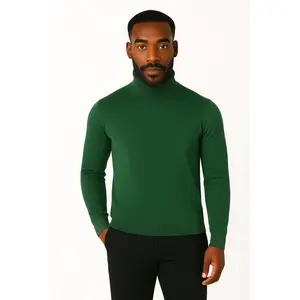Lavane' 501T Turtleneck Pullover Slim Fit Hunter Green