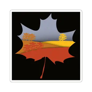 Autumn Leaf Landscape Sticker