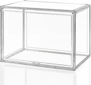 Stackable Acrylic Display Cabinet, Compatible with Etb High-Quality Rectangular Storage Boxes, Magnetic Closure Design, Transparent Durable Organizer, High Capacity Storage, Space Saving Storage