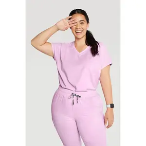 Walker Drop Shoulder 2-Pocket TLC Scrub Top