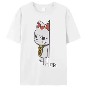DragonBornual Dandadan Cat Anime T-Shirt for Men - Turbo Granny Unisex Tee, Kawaii  Print, Casual Crewneck, 100% Cotton, S-3XL Sizes Shortsleeve Round Neck Tropical Menswear Womenswear graphic streetwear t-shirt gift
