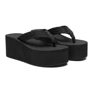 Summer Beach Wedge Sandals For Women Arch Support Cushion Comfort High Heel Flip Flop Platform Slippers Thong Casual