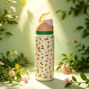 Owala FreeSip Insulated Stainless Steel Water Bottle with Straw, BPA-Free Sports Drinkware Flask, 32 Oz Floral Collection, Ideal for Travel, Flasks fathersdaygift