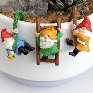 3Pcs Garden Accessories Climbing Gnomes Tree Faces Decor Outdoor for Yard, Outdoor Fairy Garden Resin Crafts,Micro Landscape Pendant Ornaments - Home Improvement.