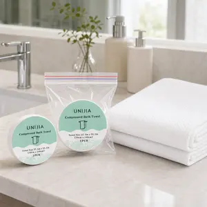 UNIJIA Extra Large Compressed Bath Towel (27.5 x 55.1 Inches) - Thick Absorbent Disposable Travel Towels, Portable Individually Packaged Bath Towel for Travel, Hotel, Camping, Gym, Swim, Skin-Friendly & Tear-Resistant